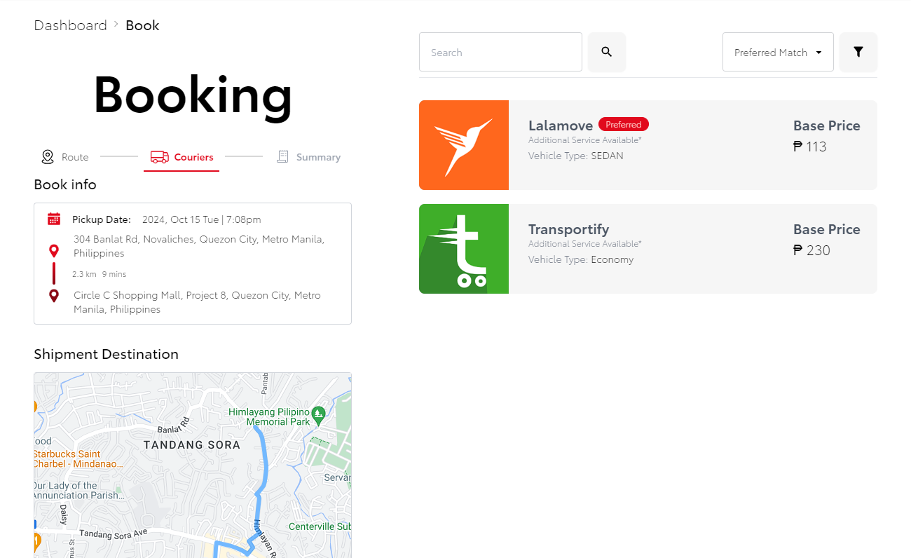booking screenshot number 2