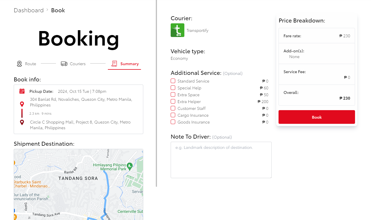 booking screenshot number 3